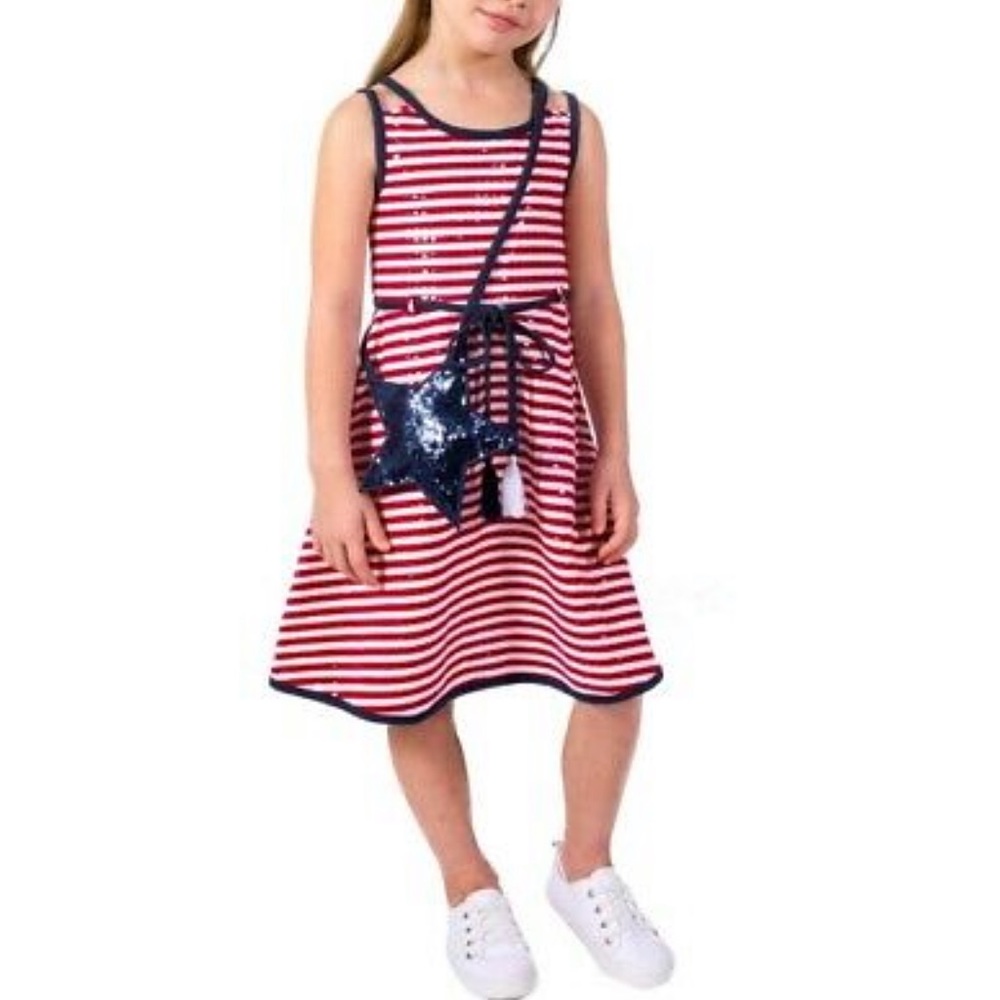 Bonnie Jean Stars & Stripes Sequin Dress